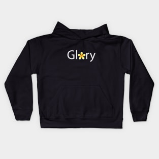 Glory creative typography design Kids Hoodie